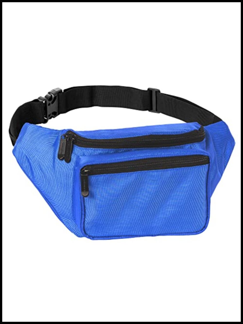 Waterproof Fanny Pack Waist Bag Crossbody Adjustable Strap 3-Pocket